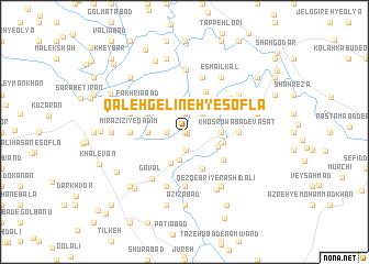 map of Qal‘eh Gelīneh-ye Soflá