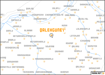 map of Qal‘eh Gūney