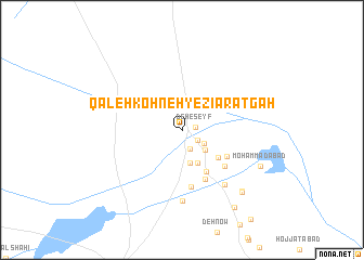 map of Qal‘eh Kohneh-ye Zīāratgāh