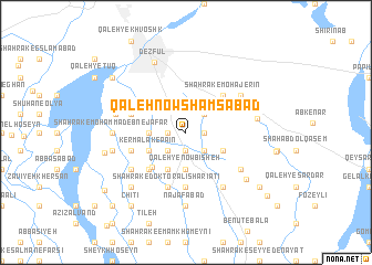 map of Qal‘eh Now Shamsābād