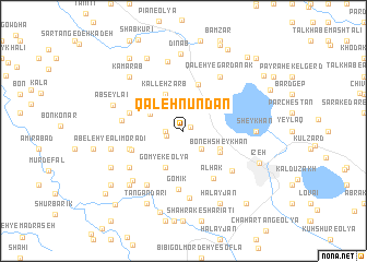 map of Qal‘eh Nundan