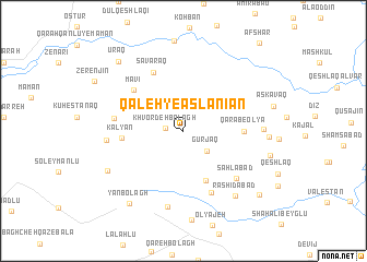 map of Qal‘eh-ye Aşlānīān