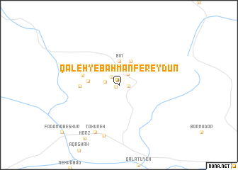 map of Qal‘eh-ye Bahman Fereydūn