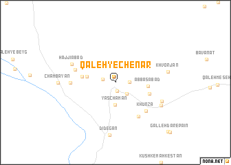 map of Qal‘eh-ye Chenār