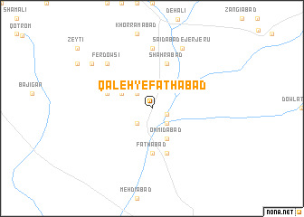 map of Qal‘eh-ye Fatḩābād