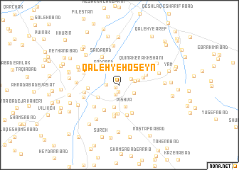 map of Qal‘eh-ye Ḩoseyn