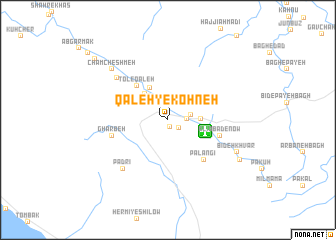 map of Qal‘eh-ye Kohneh