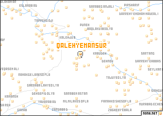 map of Qal‘eh-ye Manşūr