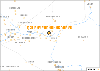 map of Qal‘eh-ye Moḩammad Beyk