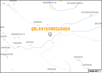 map of Qal‘eh-ye Nargūsheh