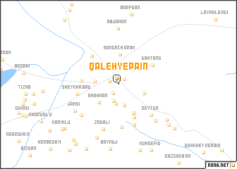 map of Qal‘eh-ye Pā\