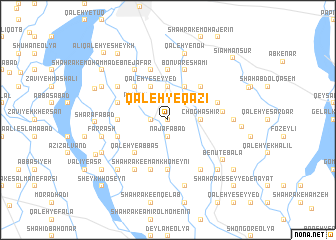 map of Qal‘eh-ye Qāẕī