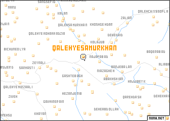 map of Qal‘eh-ye S̄amūr Khān