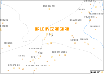 map of Qal‘eh-ye Ẕarghām