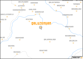 map of Qālū Zendān