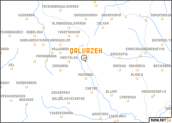 map of Qalvazeh