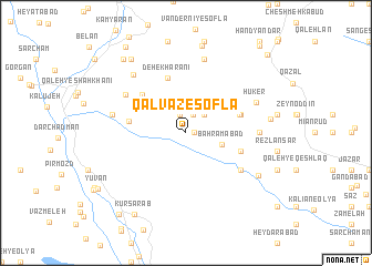 map of Qalvaz-e Soflá