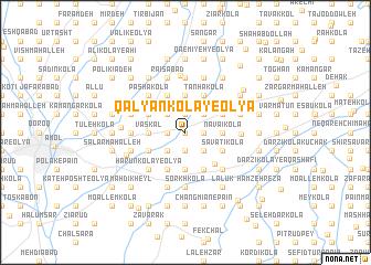 map of Qalyān Kolā-ye ‘Olyā