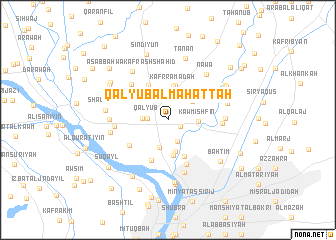 map of Qalyūb al Maḩaţţah