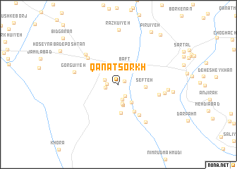 map of Qanāt Sorkh