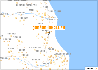map of Qanbar Maḩalleh