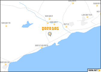 map of Qaradağ