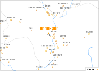 map of Qarah Qom