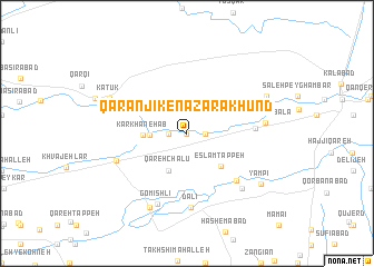 map of Qaranjīk-e Naz̧ar Ākhūnd