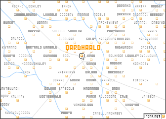 map of Qardhaalo