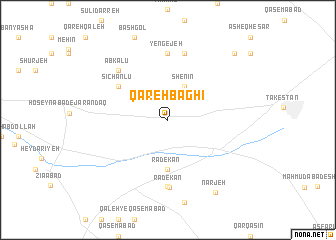 map of Qareh Bāghī