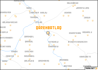 map of Qareh Bāţlāq