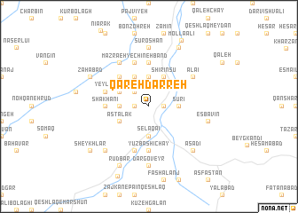 map of Qareh Darreh