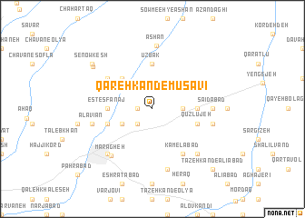 map of Qareh Kand-e Mūsavī