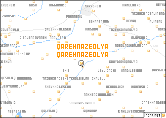 map of Qareh Nāz-e ‘Olyā