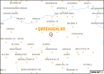 map of Qareh Ūghlān