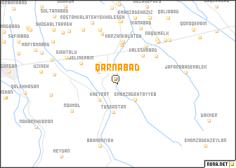 map of Qarnābād