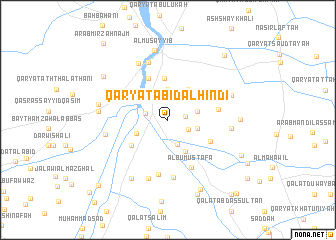 map of Qaryat ‘Abīd al Hindī