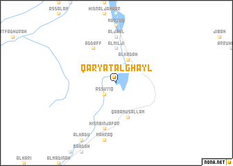 map of Qaryat al Ghayl