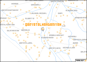 map of Qaryat al Ḩamdānīyah
