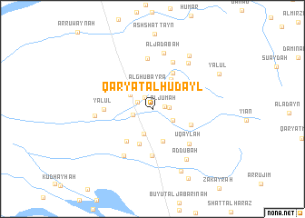 map of Qaryat al Hudayl