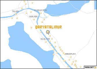 map of Qaryat ‘Alī Nūr