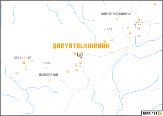 map of Qaryat al Khirbah