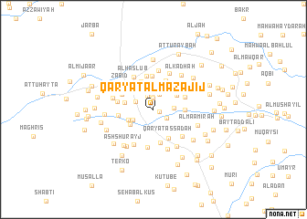 map of Qaryat al Mazājīj