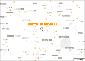 map of Qaryat al Muşallī