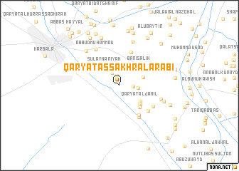 map of Qaryat aş Şakhr al ‘Arabī