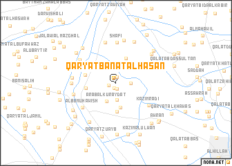 map of Qaryat Banāt al Ḩasan