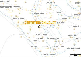 map of Qaryat Bayḑ Hilālāt