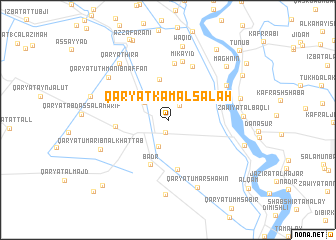 map of Qaryat Kamāl Şalāḩ