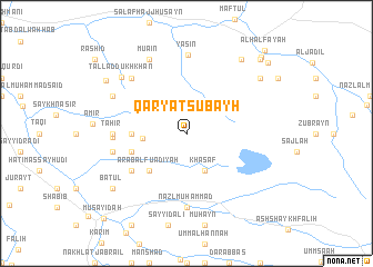 map of Qaryat Şubayḩ