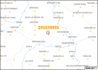 map of Qāsemābād